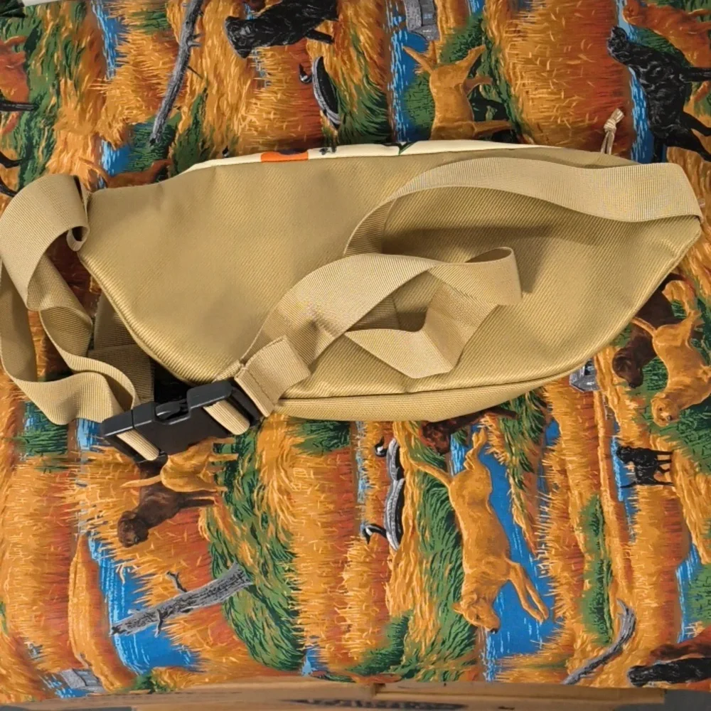 The North Face Waist Pack Fanny Belt Bag Tan Print Adjustable Strap Crossbody